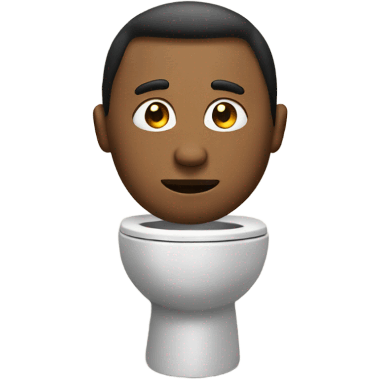 A man in a toilet emoji