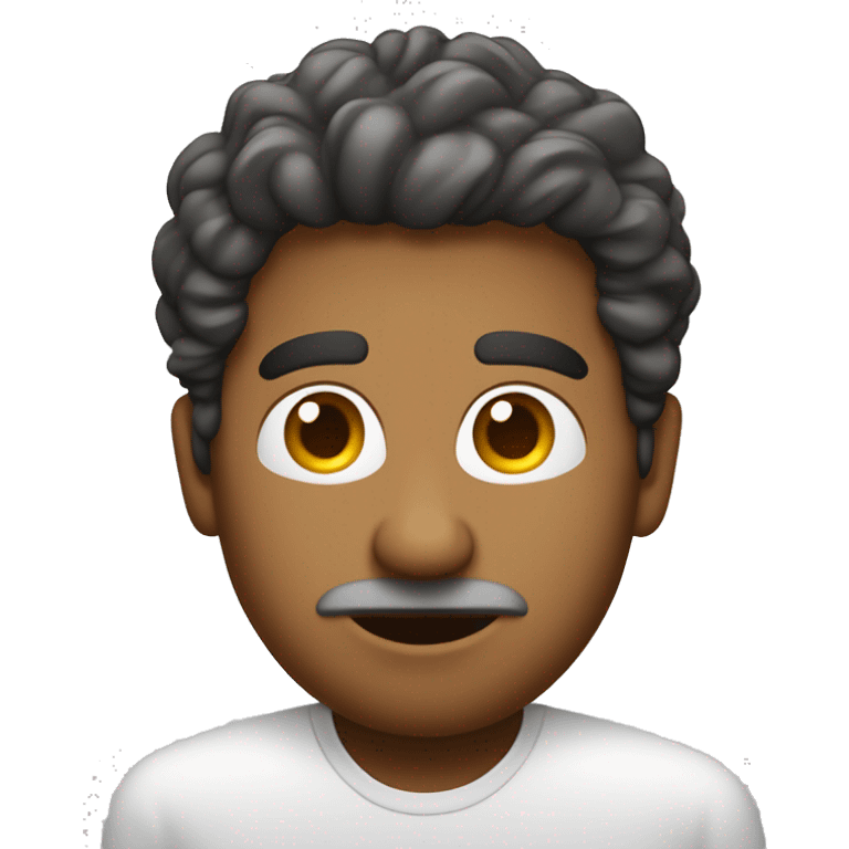 hombre pelo blanco sentado delante de un ordenador apple emoji