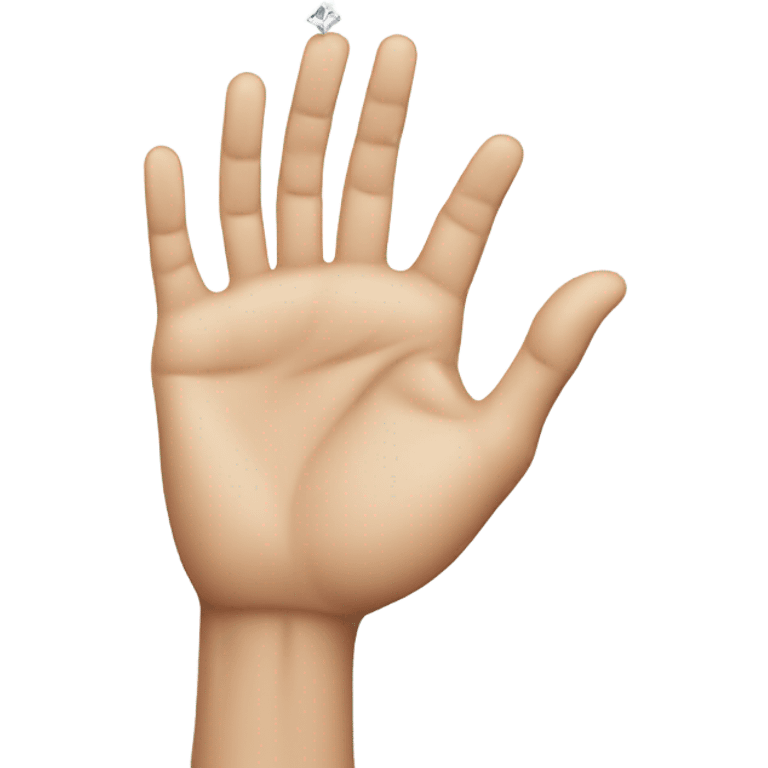 Hand with fingers making a diamond  emoji