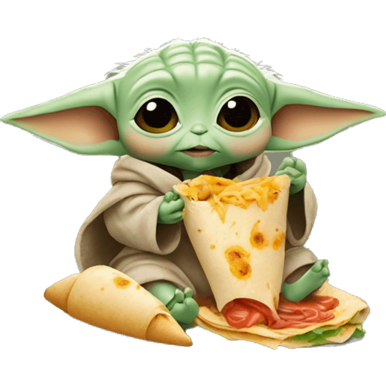 Baby yoda eating döner emoji