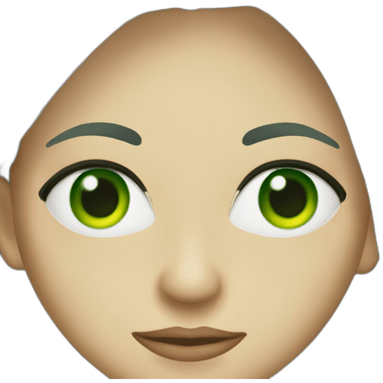 cara persona ojos verdes emoji