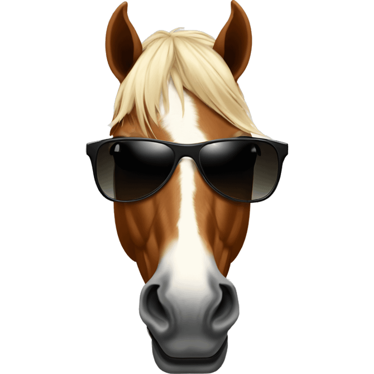 Horse with sunglasses  emoji