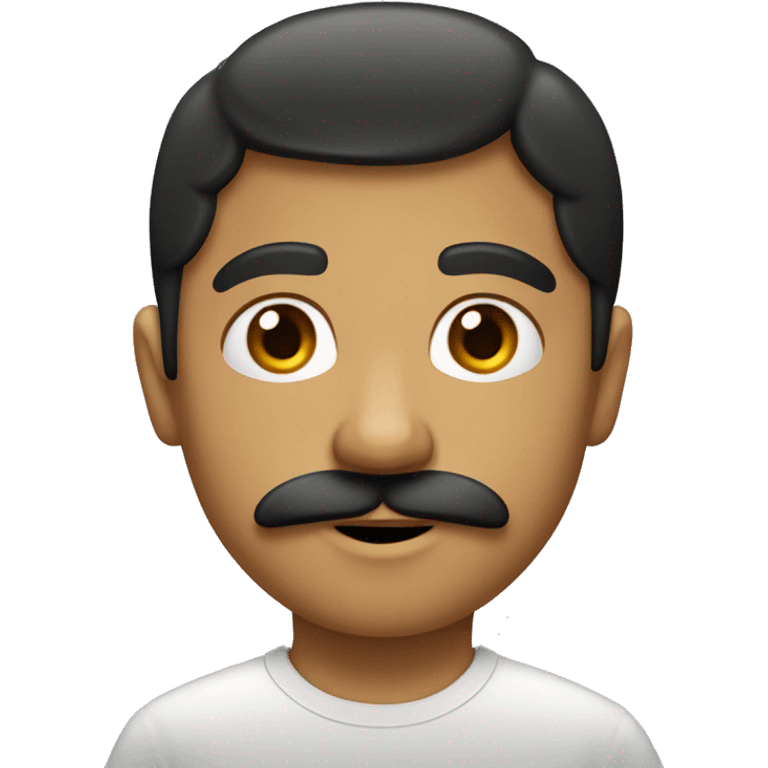 niño enojado calvo y con bigote  emoji