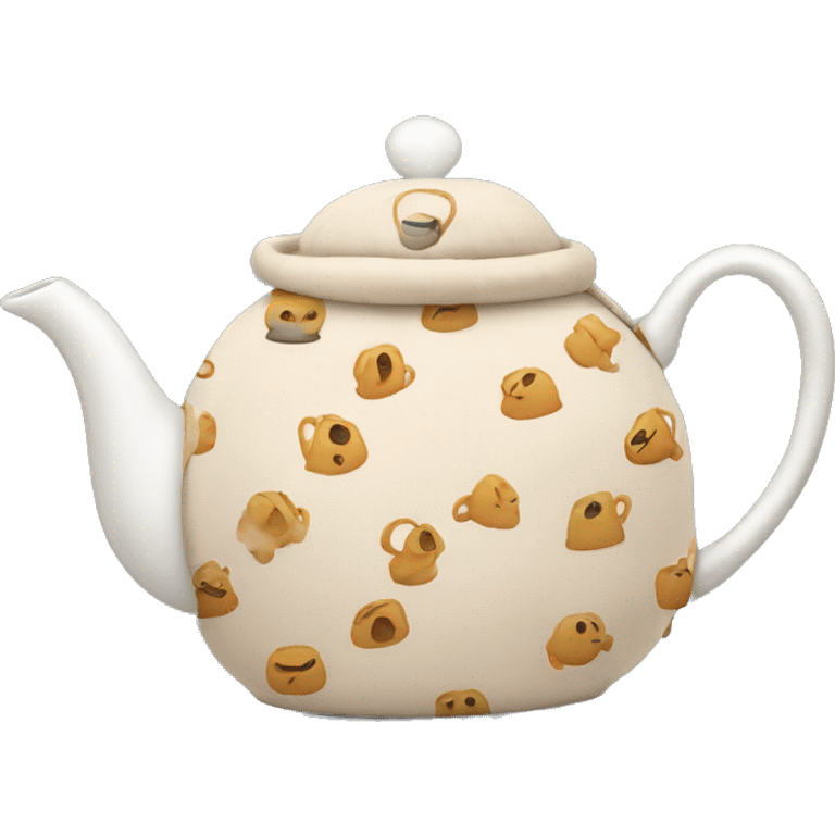 teapot with tea cozy emoji