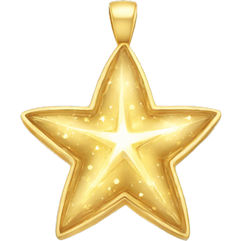 golden Twinkling star-shaped pendant emoji