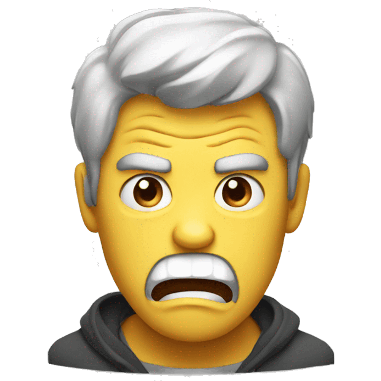 angry shocked man  emoji