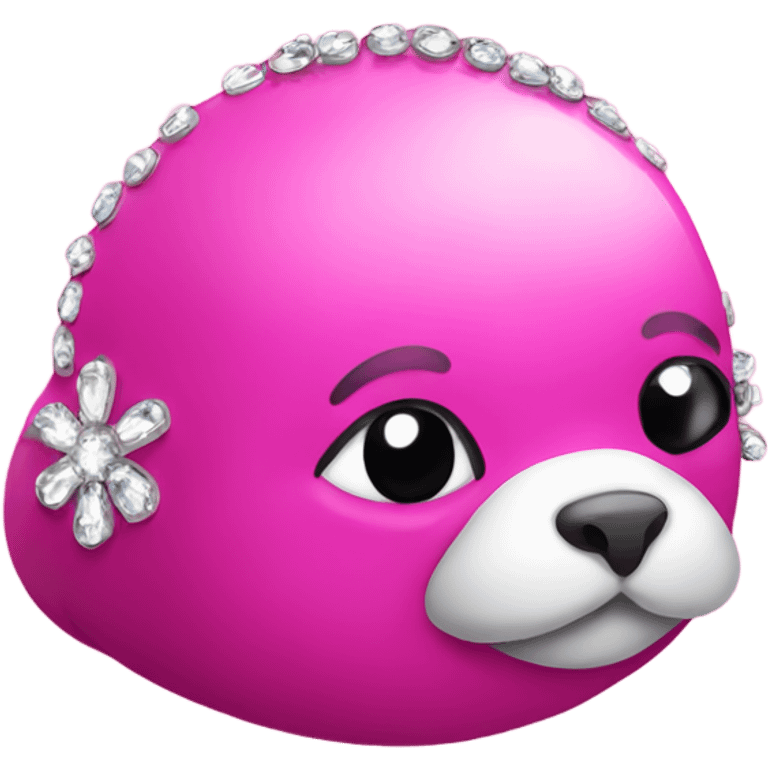 Hot pink Foca with crystals emoji