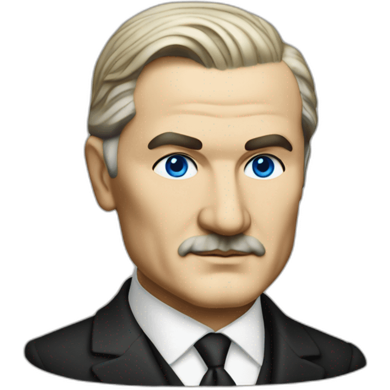 mustafa kemal ataturk with blue eyes and blonde emoji