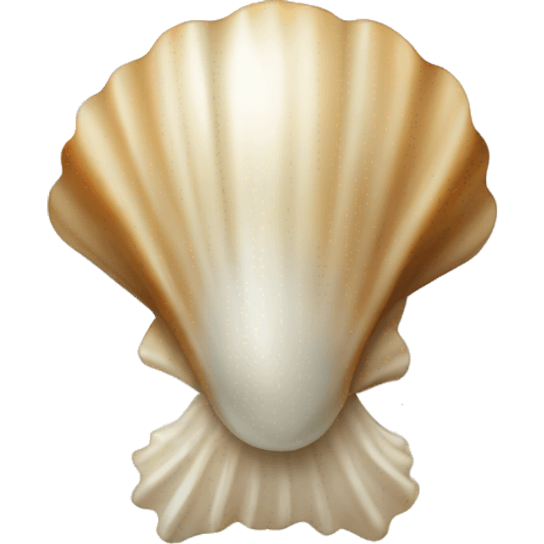 Beige shell with Pearl  emoji