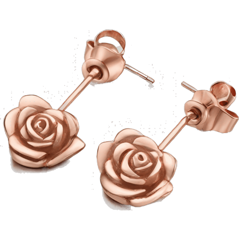 Rose gold earrings emoji