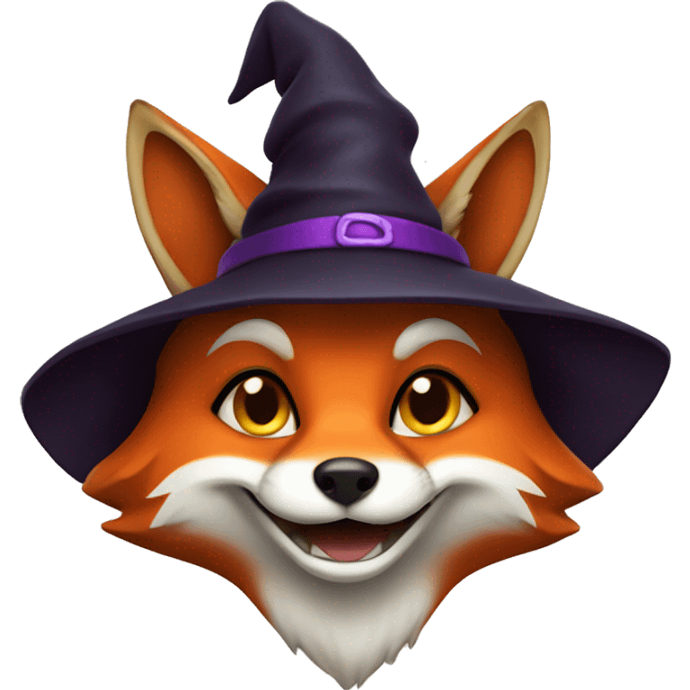 fox with witch hat emoji