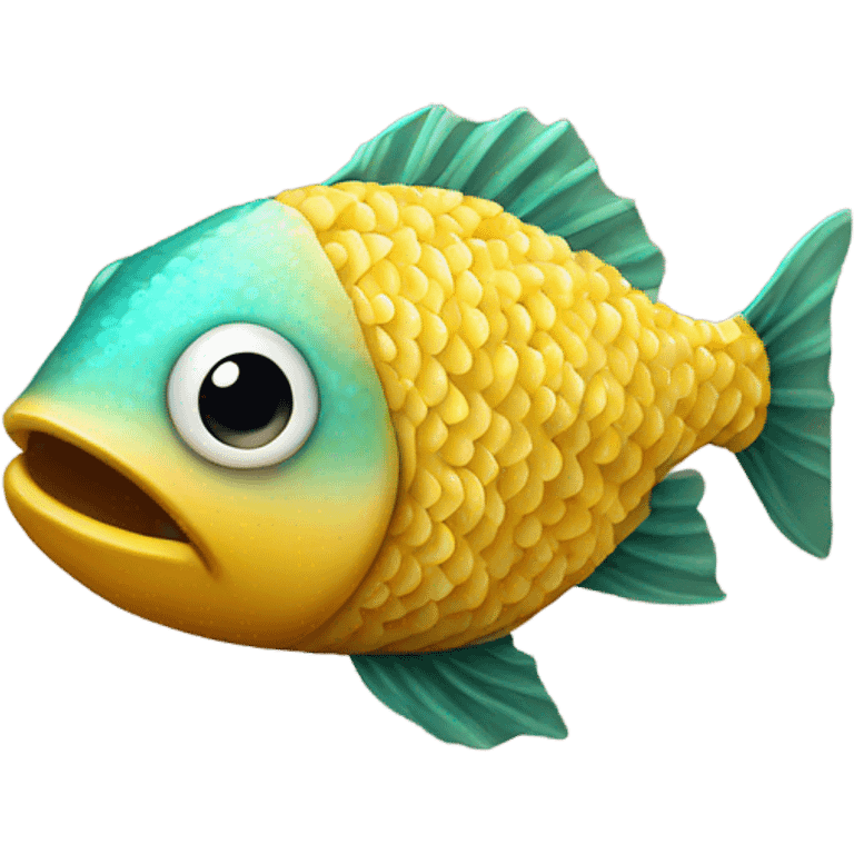 fish eating french fries  emoji