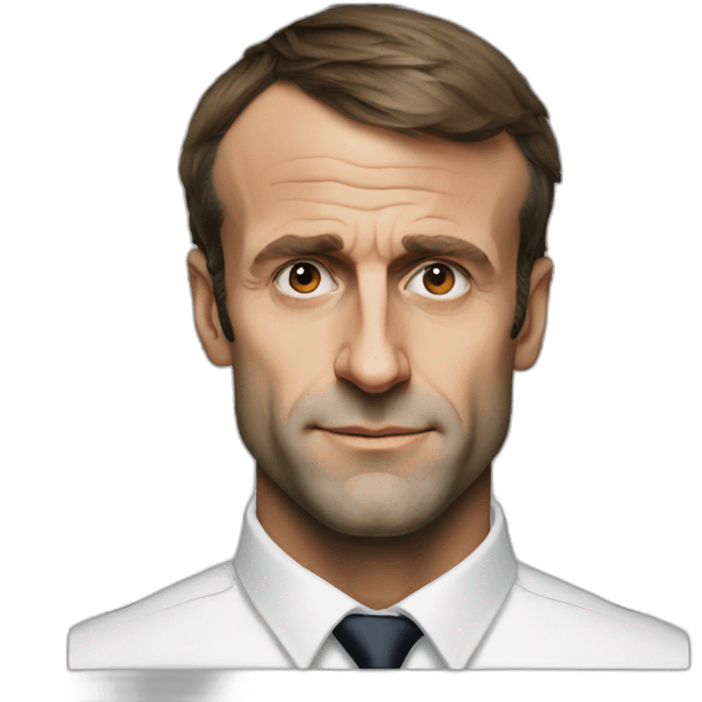 The mugshot of Emmanuel macron emoji