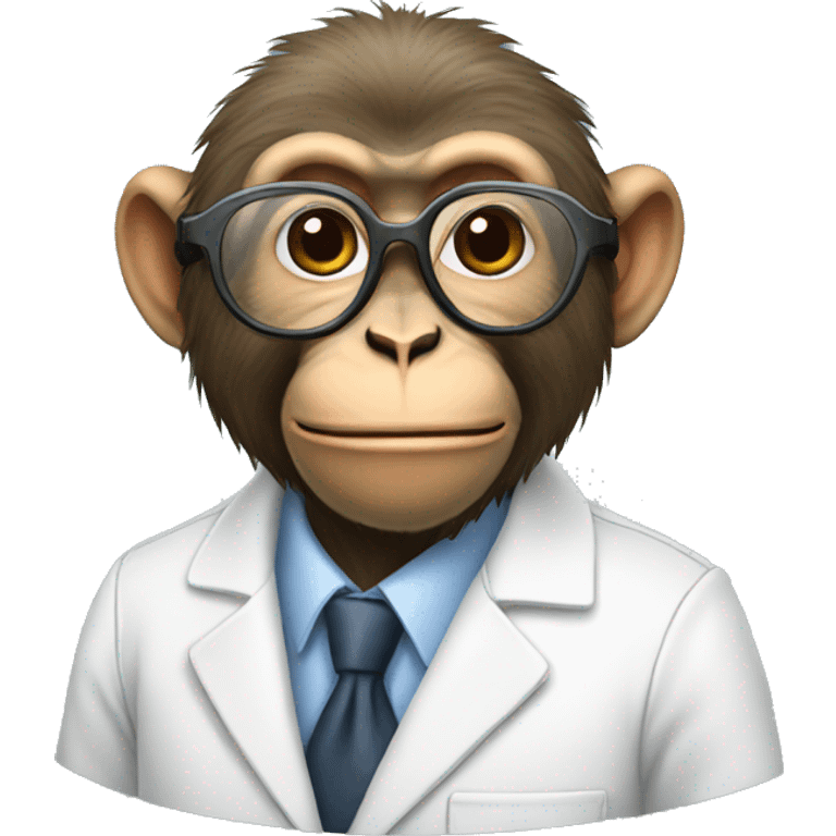 macaque scientist emoji