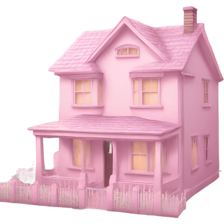 A cute light pink asthetic house emoji