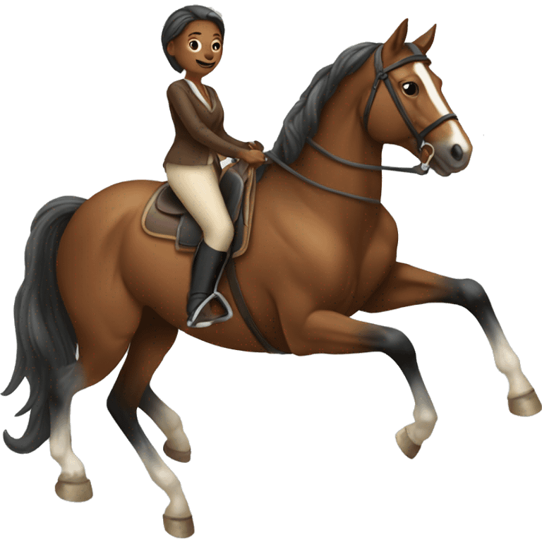 Lady riding horse emoji