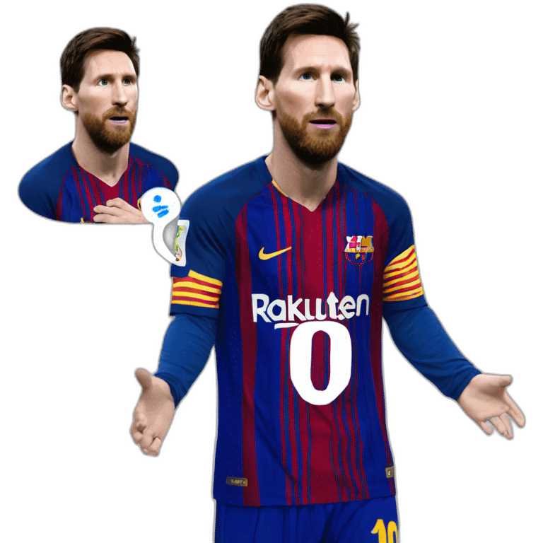 Messi qui pose une question  emoji