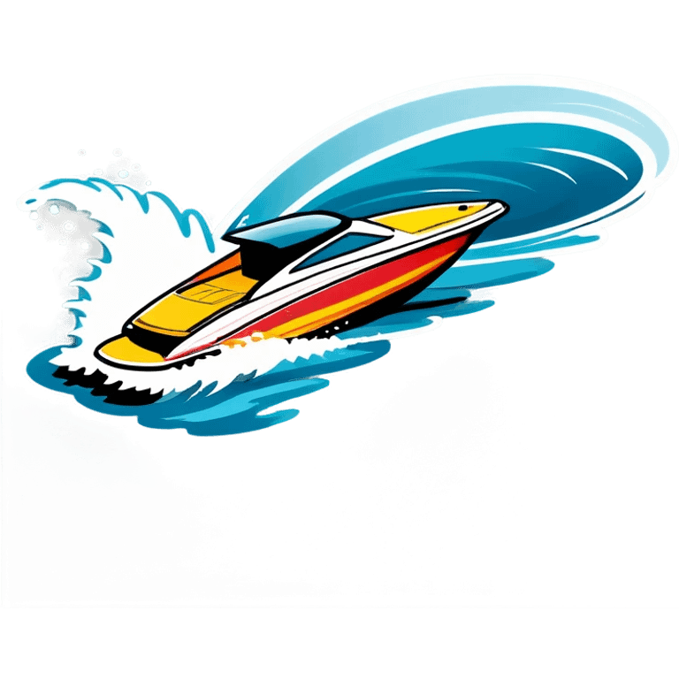 sport boat over wave emoji