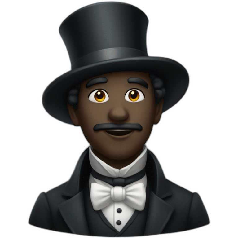 black victorian gentleman ghost emoji