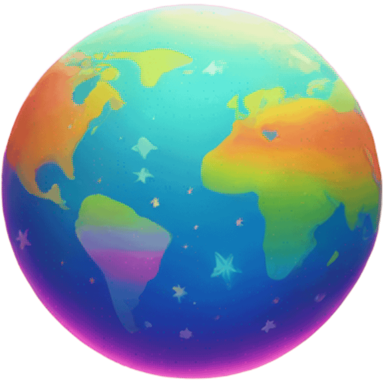 Lisa Frank planet ￼ emoji