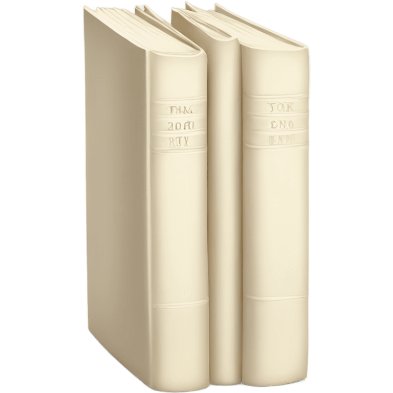 Ivory book stack white pages  emoji