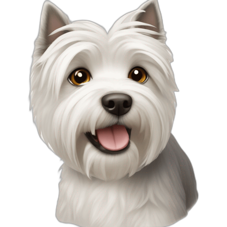 West Highland White Terrier and brown gray boomer dog emoji