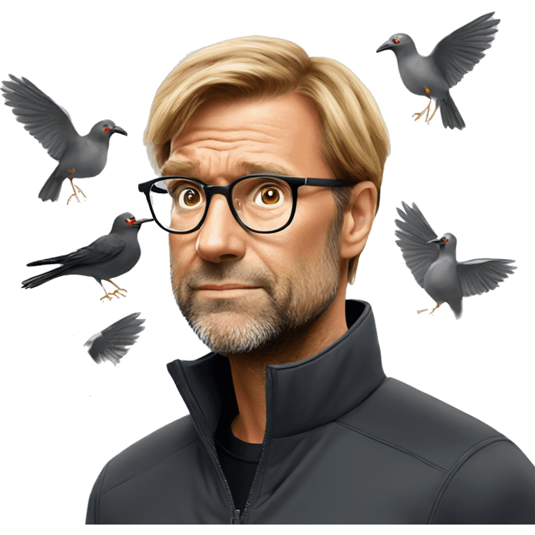 Klopp dizzy with birds around head emoji