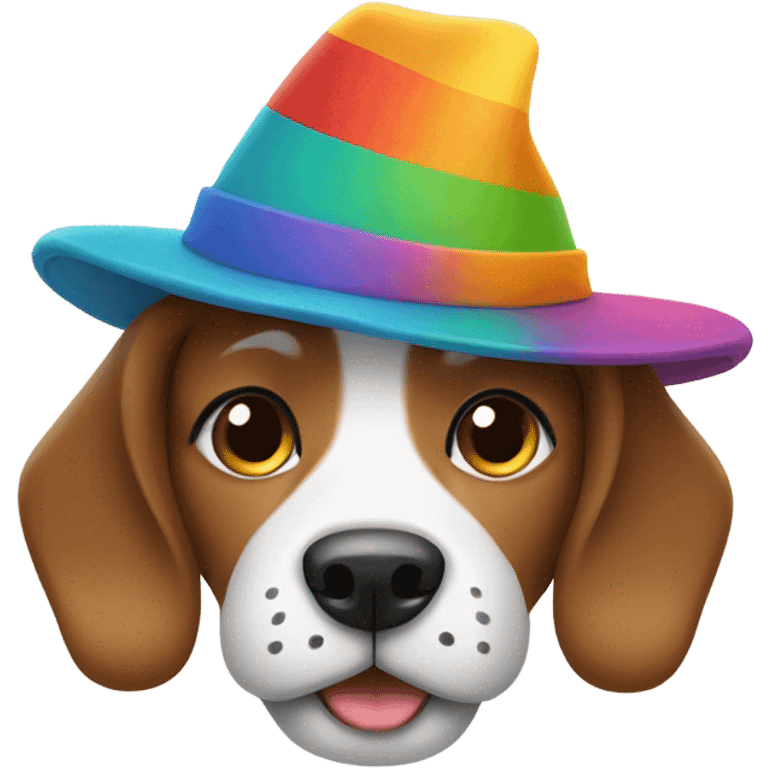 dog with a hat emoji