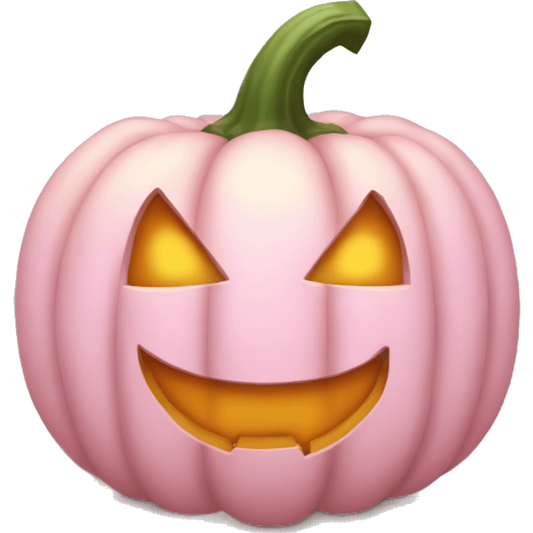 Light pink Pumpkin with a bow emoji