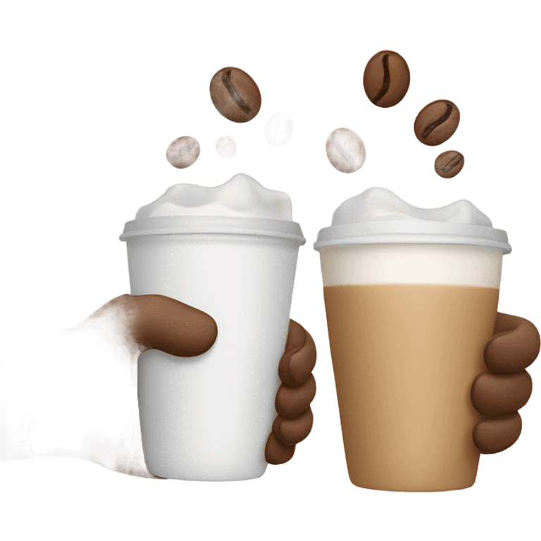 Milk and coffee holding hands  emoji