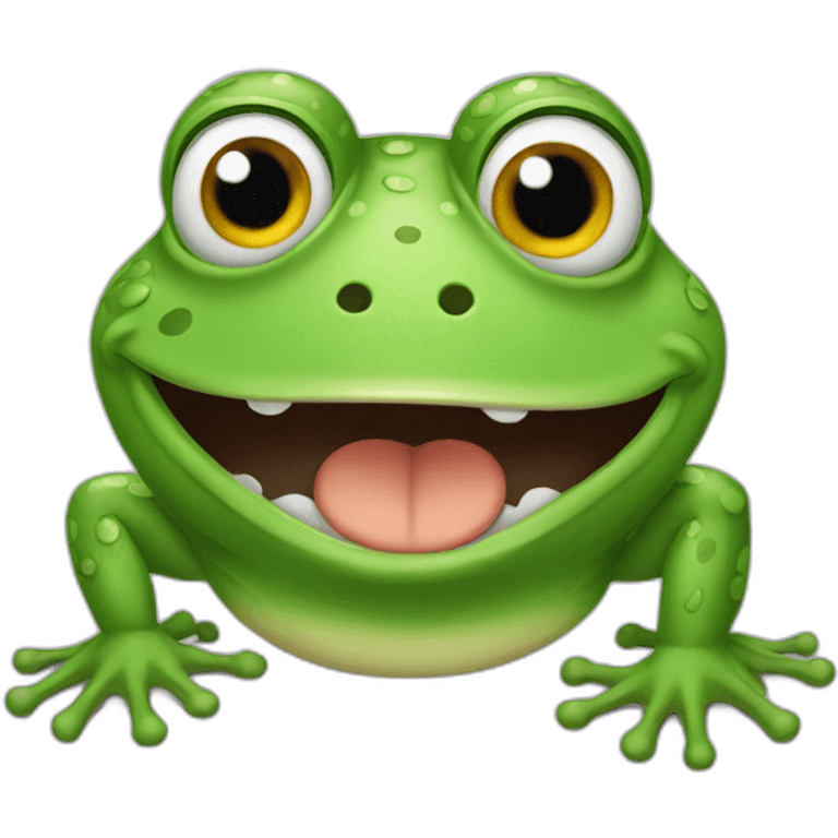 Frog-crazy emoji