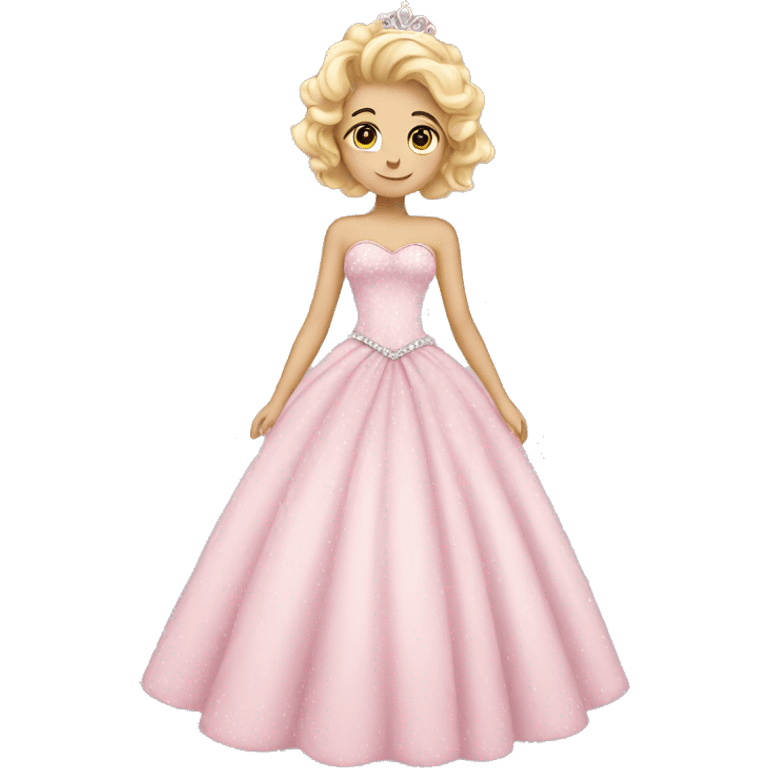 pretty princess dress sparkly pale pink emoji