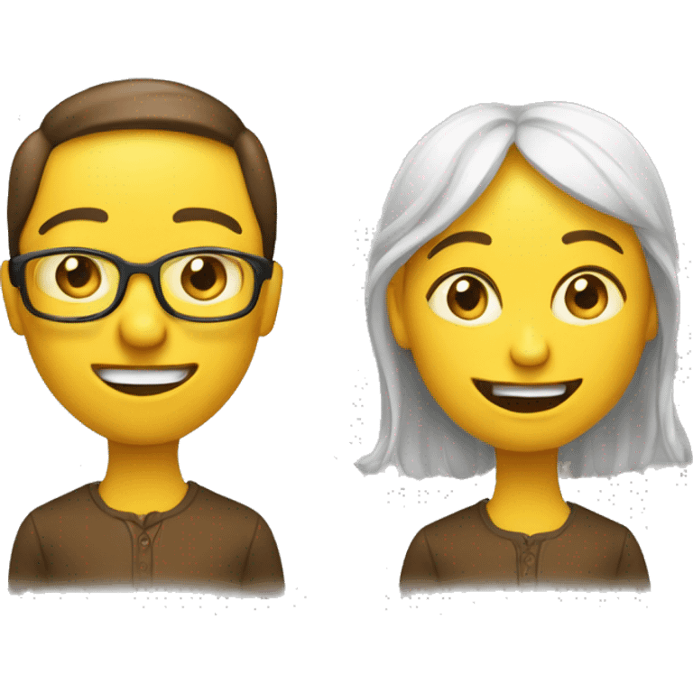 a traditional yellow emoji who's a funny startup founder and has jokes. funny wild emoji with aughter. emoji