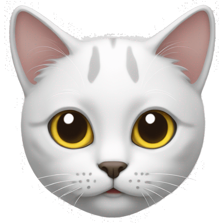 Cat white emoji