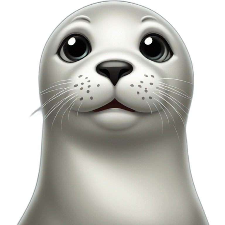 Curious seal emoji