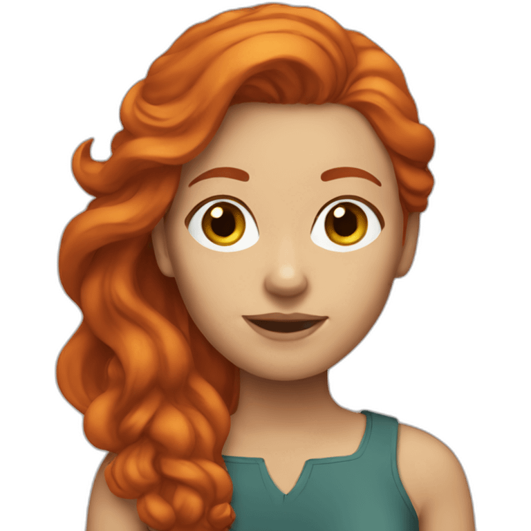 redhead caucasian woman emoji