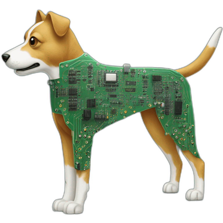 circuit board dog emoji