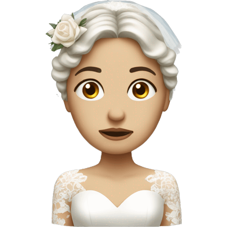 Sad bride emoji