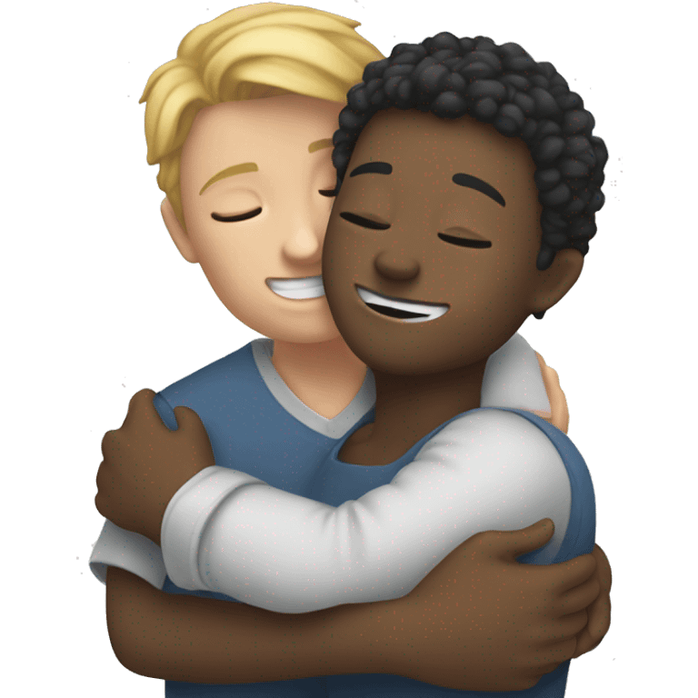 hug White people emoji