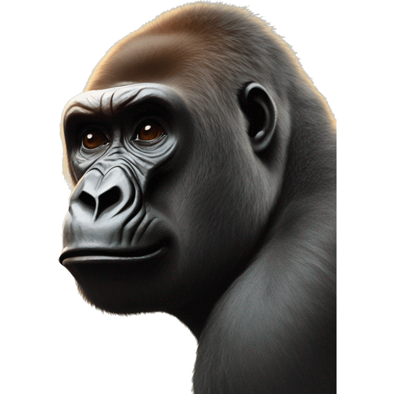 gorilla in front of a sun  emoji