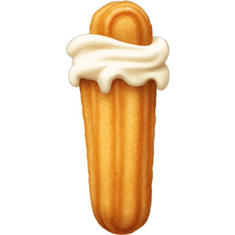 Filled cream churro  emoji