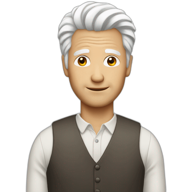 white hair man emoji