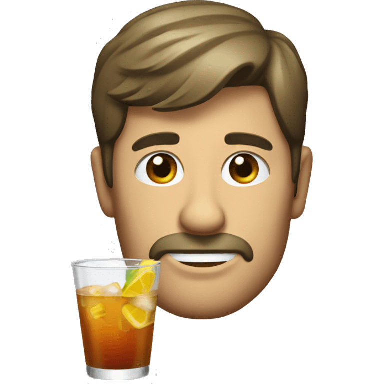 Paul with a drink emoji