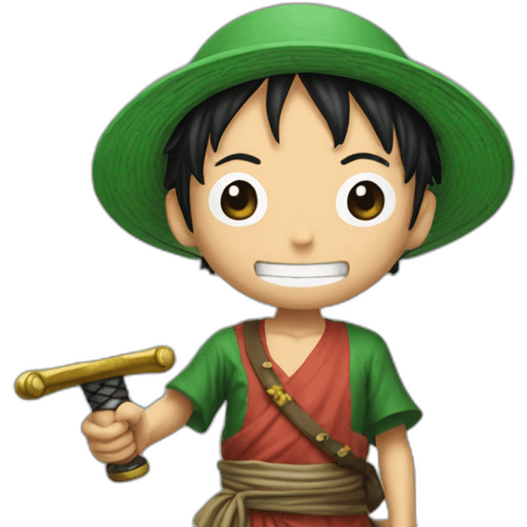 Luffy who got Zoro’s sword emoji