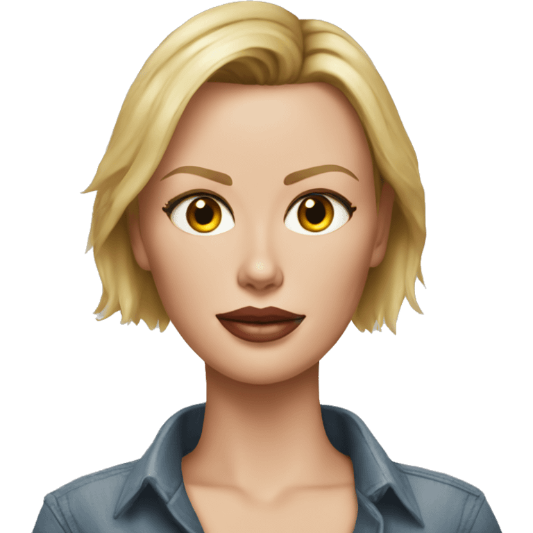 ultra realistic charlize theron wearing shirt emoji