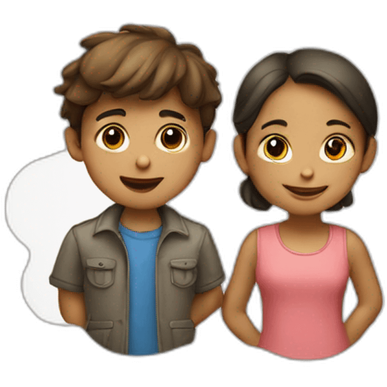 A boy and a girl emoji