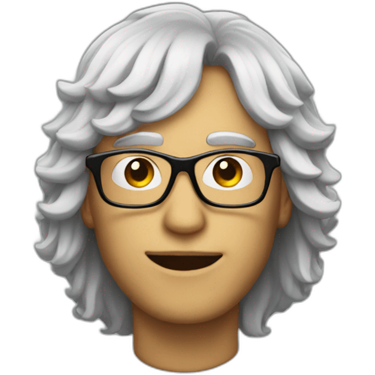 guy wearing a wig and big glasses emoji