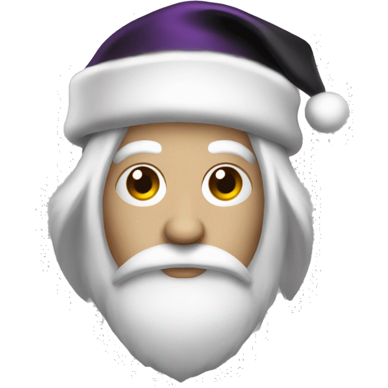 Goth Santa hat emoji