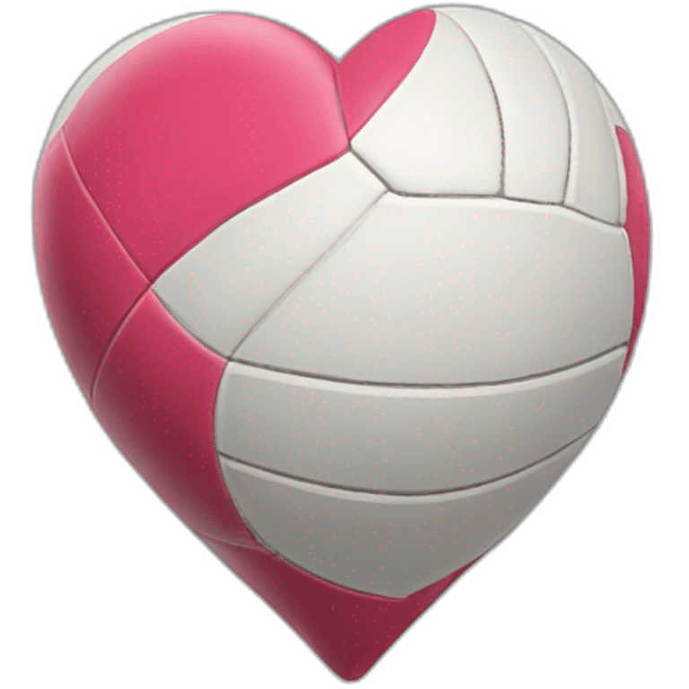 Balón de voleibol en formade corazon  emoji