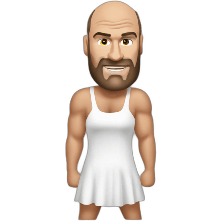 Tyson fury wearing a dress emoji